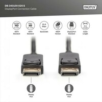 DIGITUS Kabl Display port na Display port 1.2 4K 2m crni