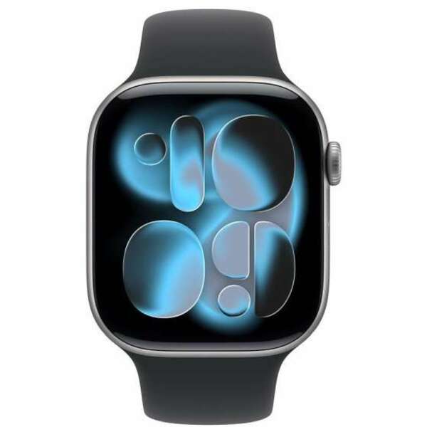 APPLE Watch S11 GPS 46mm Space Grey Aluminium Case with Black Sport Band - S/M mev04rk/a