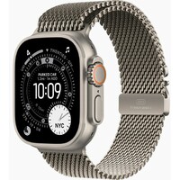 APPLE Watch Ultra 3 Cellular 49mm Natural Titanium Case with Natural Titanium Milanese Loop - Small meww4se / a