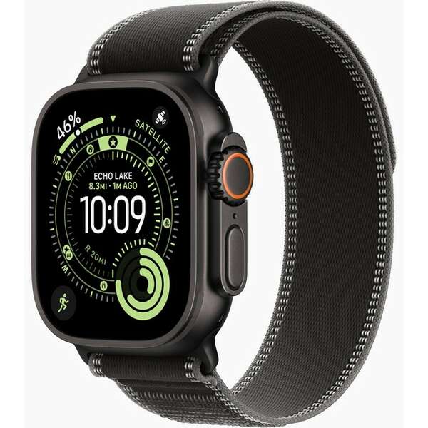 APPLE Watch Ultra 3 Cellular 49mm Black Titanium Case with Black/Charcoal Trail Loop - M/L mf1h4se/a