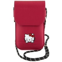 HELLO KITTY Leather Wallet Phone bag Red