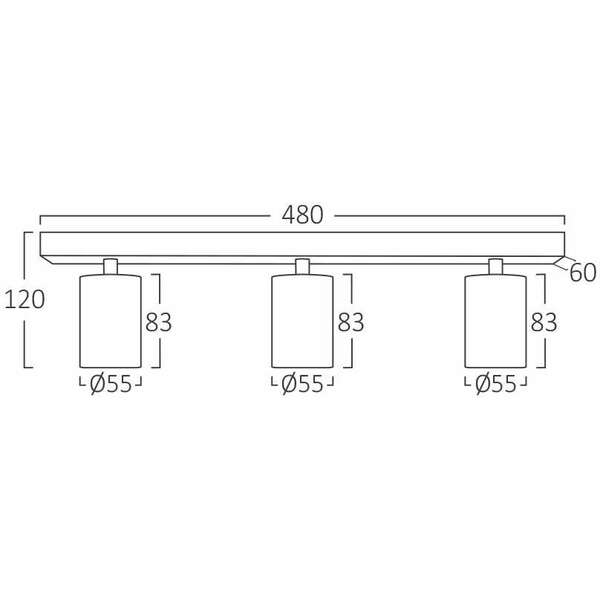 BRAYTRON BRY-BETA-SRQ_3-BLC-GU10-SPOTLIGHT 