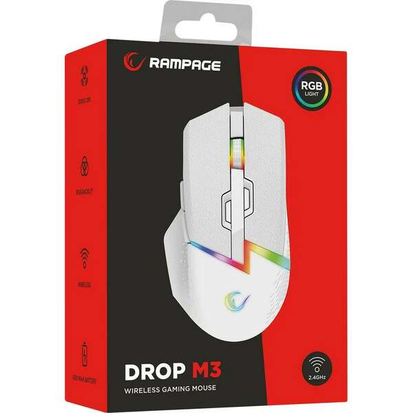 RAMPAGE DROP M3 RGB Wireless White