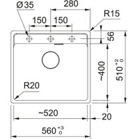FRANKE-IT MRG 610-52 TL CRNA 114.0661.643