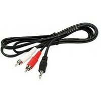 E-GREEN Kabl Audio 3.5mm stereo - 2xRCA M / M 5m crni