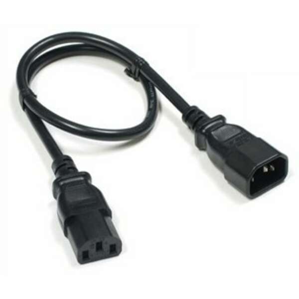 E-GREEN Kabl naponski C13 - C14 (UPS - PC) 1.8m crni, 3x0.75mm