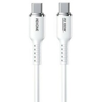 WEKOME Kabl 3.1 USB tip C M / M 1.2m, za Superbrzo punjenje 100W / 480Mbps, Silicon Soft, beli WDC-11