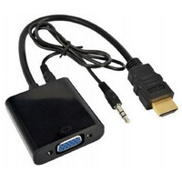 E-GREEN Adapter - Konvertor HDMI (M) - VGA D-sub (F) + Audio kabl 3.5mm (M / M) 