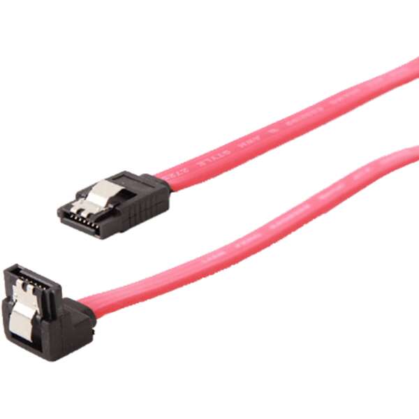 GEMBIRD CC-SATAM-DATA90  Metal clips, Serial ATA data kabl flat 0,5m 90 degree bent connector A