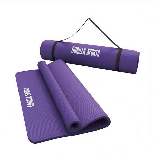 GORILLA SPORTS Prostirka za vezbanje (190 x 100 x 1,5 cm / Ljubicasta)