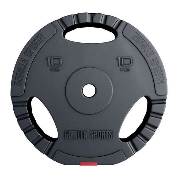 GORILLA SPORTS Plasticni teg sa rukohvatima (10 kg)