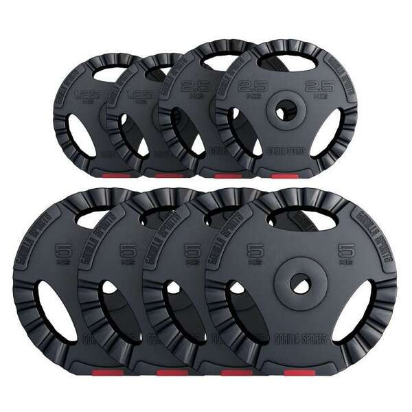 GORILLA SPORTS Set plasticnih tegova sa rukohvatima (27,5 kg)