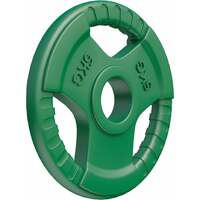 GORILLA SPORTS Gumirani olimpijski teg (5 kg / Tamnozeleni)