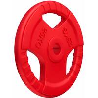 GORILLA SPORTS Gumirani olimpijski teg (25 kg / Crveni)