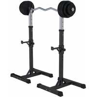 GORILLA SPORTS Stalak za sipku + Kriva EZ sipka sa tegovima (35 kg)