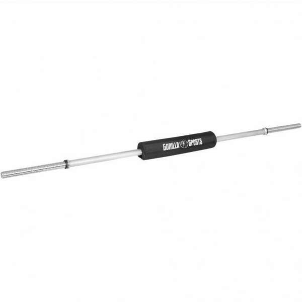GORILLA SPORTS Sipka za tegove sa maticama 170 cm + Zastitni sundjer 40 cm