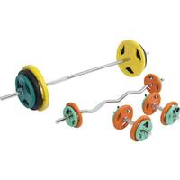 GORILLA SPORTS Duga sipka + EZ sipka + Gumirani diskovi + 2 Bucice (ukupno 108 kg)