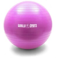 GORILLA SPORTS Lopta za vezbanje sa pumpom (75 cm  /  Ljubicasta)