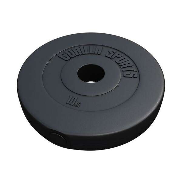 GORILLA SPORTS Plasticni olimpijski tegovi (10 kg)