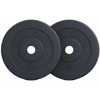 GORILLA SPORTS Set plasticnih olimpijskih tegova 30 kg (2 x 15 kg)