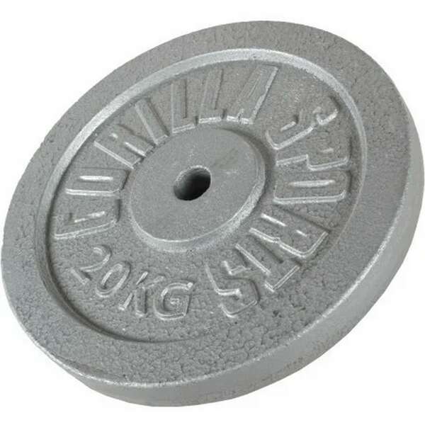GORILLA SPORTS Teg od livenog gvozdja (20 kg / Srebrni)