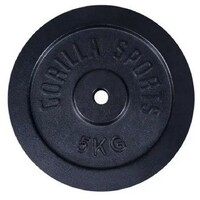 GORILLA SPORTS Teg od livenog gvozdja (5 kg / Crni)