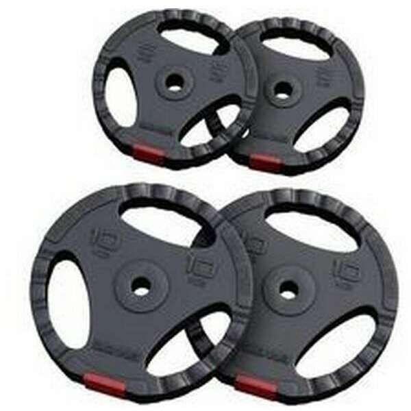 GORILLA SPORTS Set plasticnih tegova sa rukohvatima (2 x 5 kg, 2 x 10 kg)
