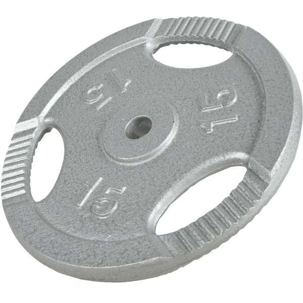 GORILLA SPORTS Teg od livenog gvozdja 15 kg (30 mm u sivoj boji)