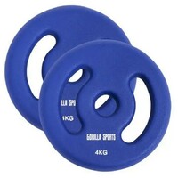 GORILLA SPORTS Set od 2 gumirana tega 30 mm (2 x 4 kg)