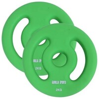 GORILLA SPORTS Set od 2 gumirana tega 30 mm (2 x 2 kg)