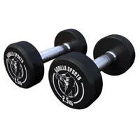 GORILLA SPORTS Okrugle gumirane bucice (2 x 2,5 kg)