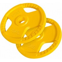 GORILLA SPORTS Set gumiranih olimpijskih tegova (2 x 15 kg)