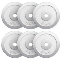 GORILLA SPORTS Set hromiranih tegova 6 x 5 kg (30 mm)