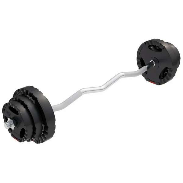 GORILLA SPORTS Set sa krivom sipkom 25 kg