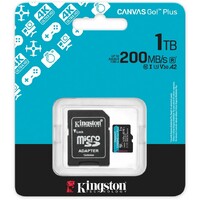 KINGSTON CanvasGo!Plus SDCG4, MicroSD 1TB + adapter,  UHS-I, Class 10