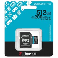 KINGSTON SDCG4, Kingston CanvasGo!Plus MicroSD kartica 512GB + adapter, UHS-I, Class 10