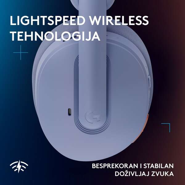LOGITECH G325 LIGHTSPEED gejmerske bežicne slušalice Lila 981-001538
