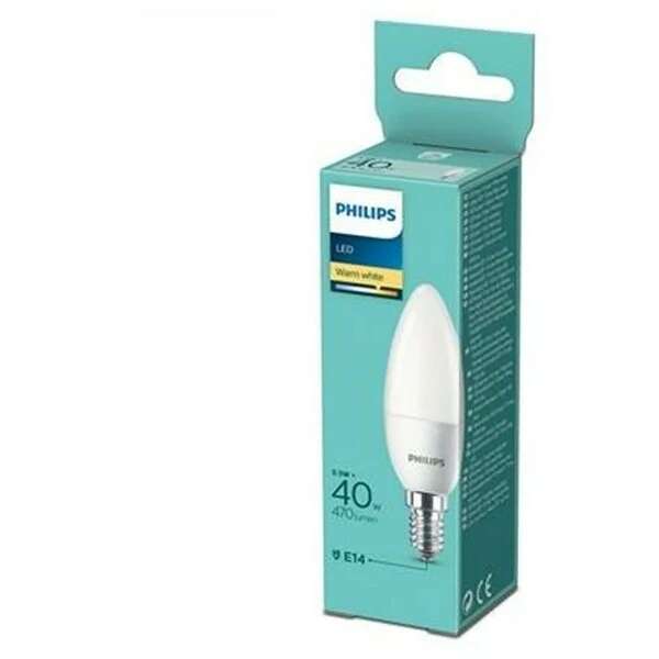 PHILIPS PS725    5.5W (40W) B35 E14 WW FR ND 1PF/6 DISC