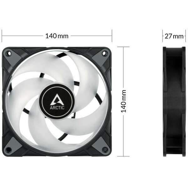 ARCTIC P14 PWM PST A-RGB 140mm crni (ACFAN00239A)