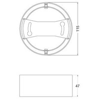 LEDVANCE Nadgradni ram 115mm beli IP44