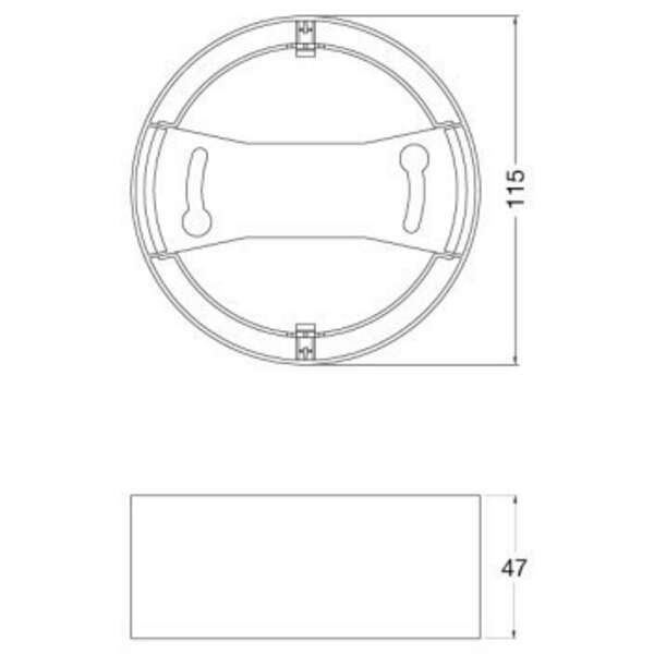 LEDVANCE Nadgradni ram 115mm beli IP44
