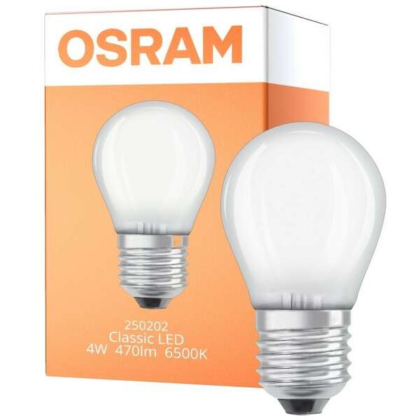 OSRAM  LED  E27 4W (40W) 6500K 470lm