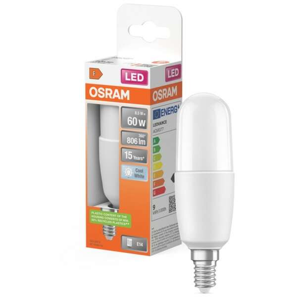 OSRAM  led  stap 60W 4000k E14 mutna