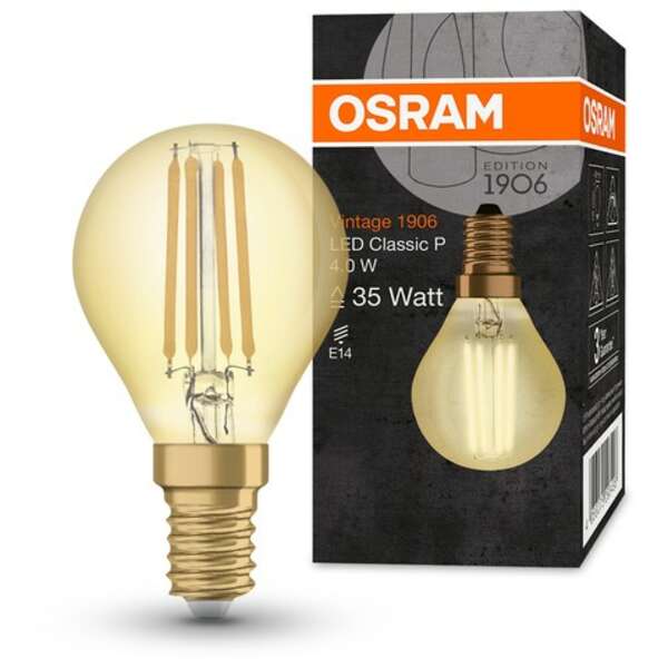 OSRAM  Vintage LED  E14 4W 2400K okrugla