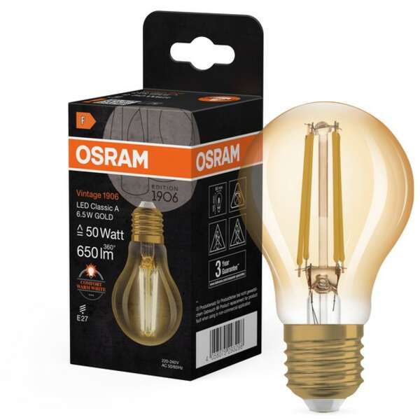 OSRAM Vintage 1906 LED  GOLD 50 6,5W 2400 E27