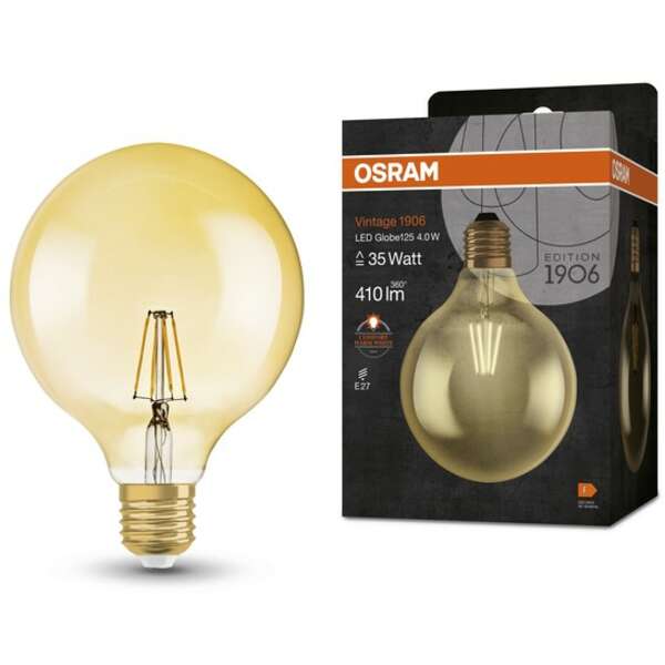 OSRAM Vintage 1906 LED  GLOBE 125 4W 2400 E27