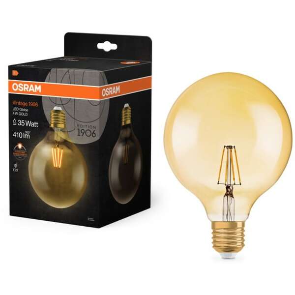 OSRAM Vintage 1906 LED  GLOBE 125 4W 2400 E27