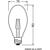 OSRAM Vintage 1906 LED  GOLD 40 4W/824 E27 toplo bela