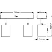 OSRAM  LED Spot lampa Elemental 2XGU10,bela