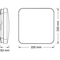OSRAM  kvadratna plafonjera IP20 24W 3000k